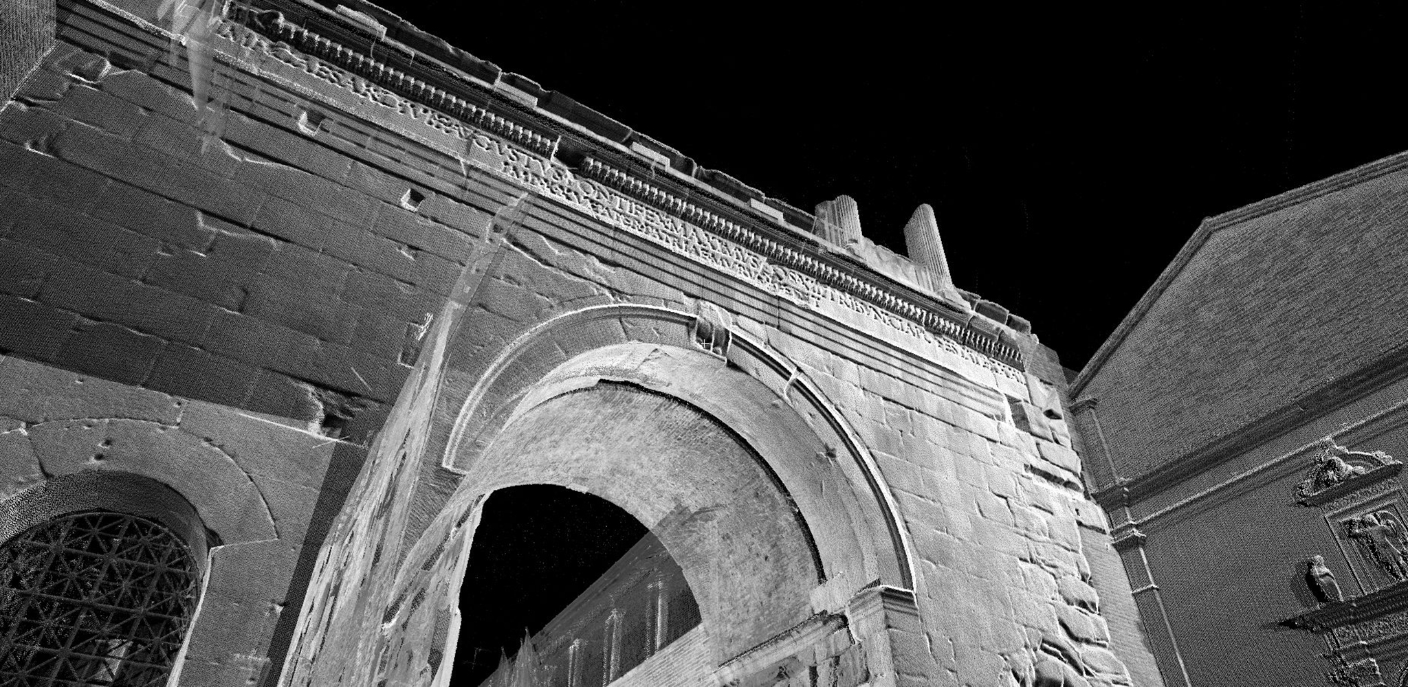 Nuvola di punti dell'Arco di Augusto di Fano