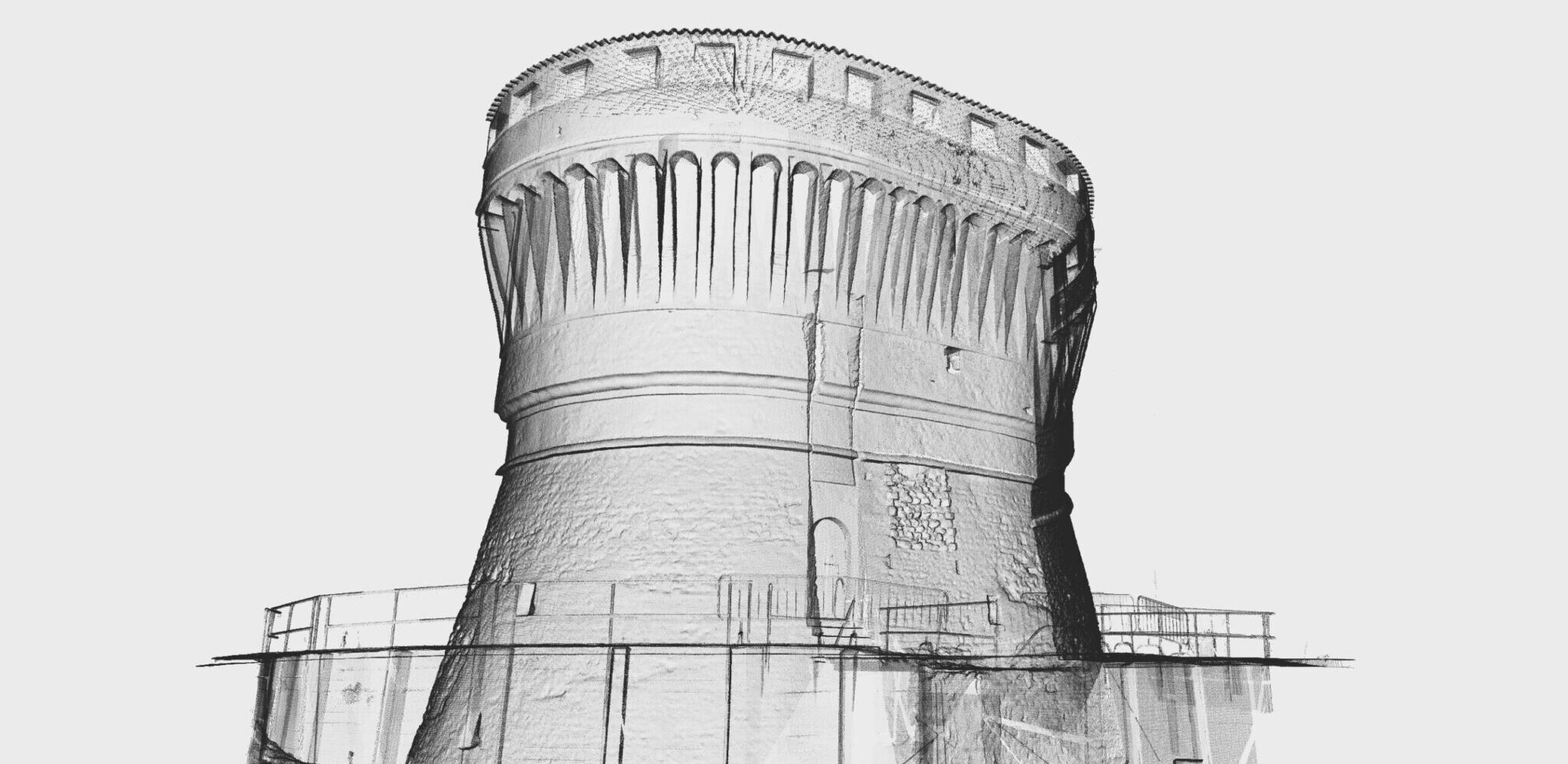 Nuvola di punti del Torrione di Francesco di Giorgio Martini a Cagli.